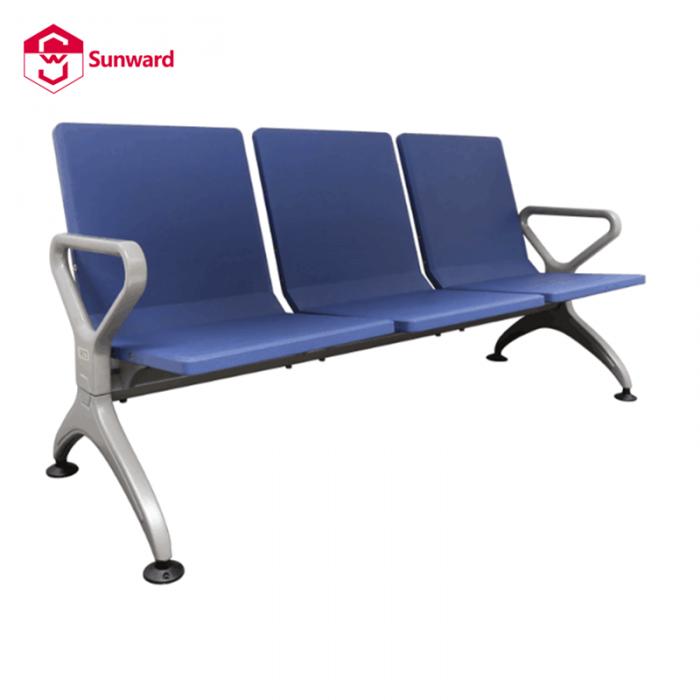 tandem waiting chair with steel structure, molded PU padding 511Y